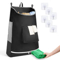 Hanging Laundry Hamper Bag, Extra Large Storage Space (30x21x4), with 6 Hooks, Suitable for Dirty Clothes Storage, Wall Mount