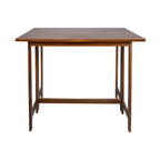 Casual Home Solid Wood Flip-Top Folding Console To Dining Convertible Table