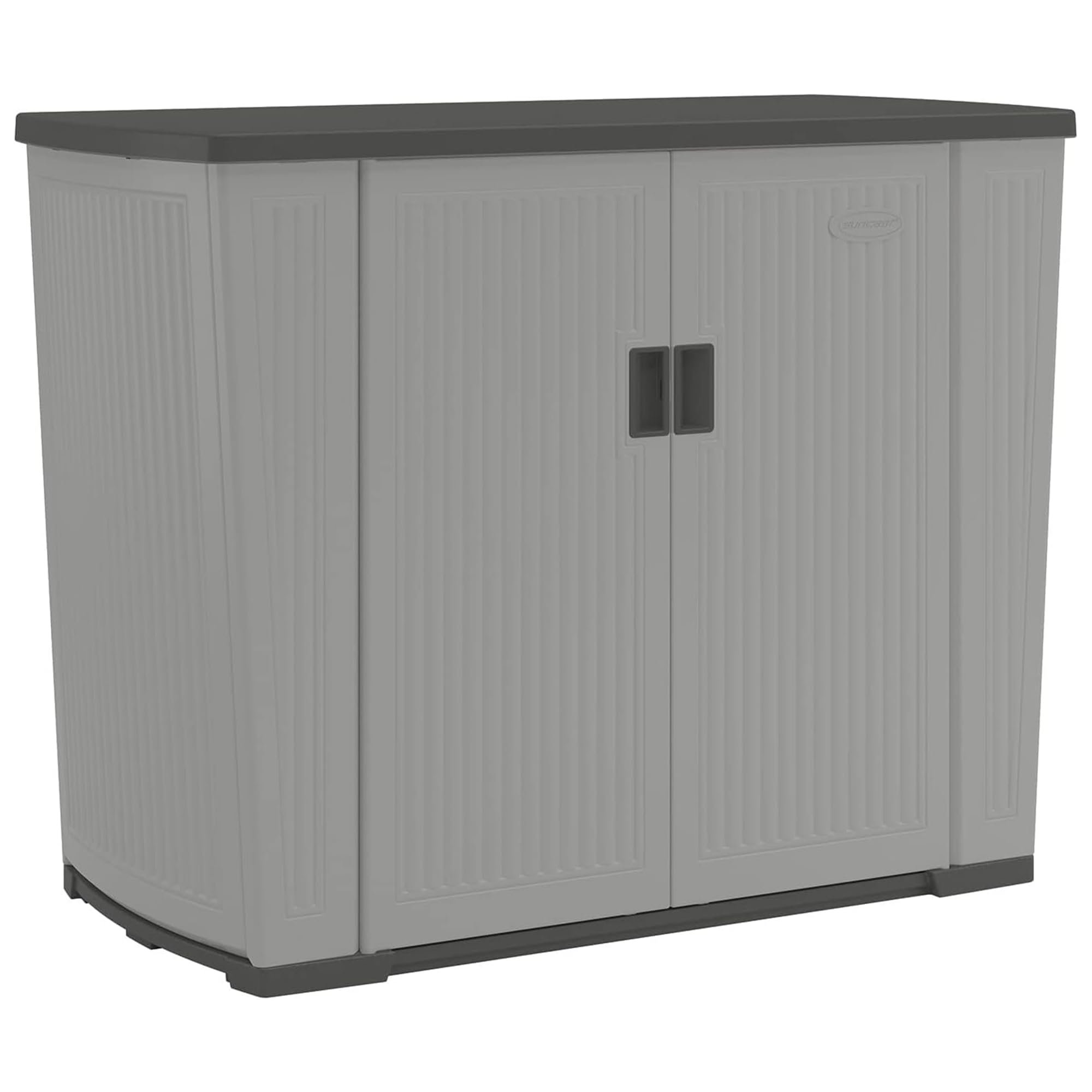 Suncast Backyard Oasis 130 Gallon, Outdoor Storage Shed Basic Unit Easy To Clean With Top Lid, Plastic, 150 Pounds Capacity, Dov