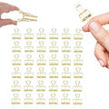 Small Binder Clips, 36 Pack, 3/4 Inch, Standard 19Mm, Hollow Out Gold, Capacity 0.31 Inch, Fold Clamp, Wire Clip, Paper Clips, O