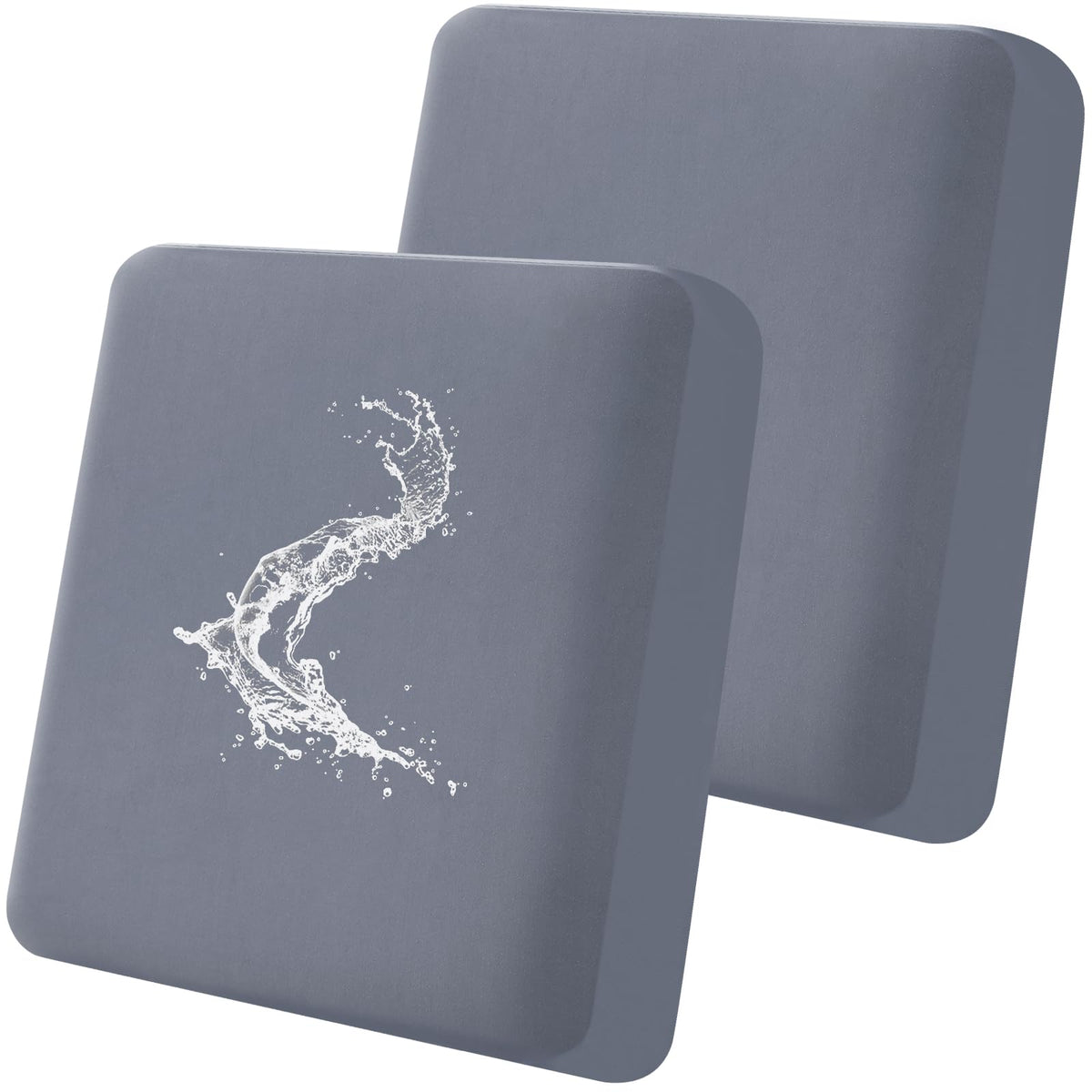 Smiry Waterproof Couch Cushion Covers, Stretch Replacement Sofa Cushion Covers, Soft Seat Cover Elastic Furniture Protector For Pets, Kid (2 Pack, Grey)