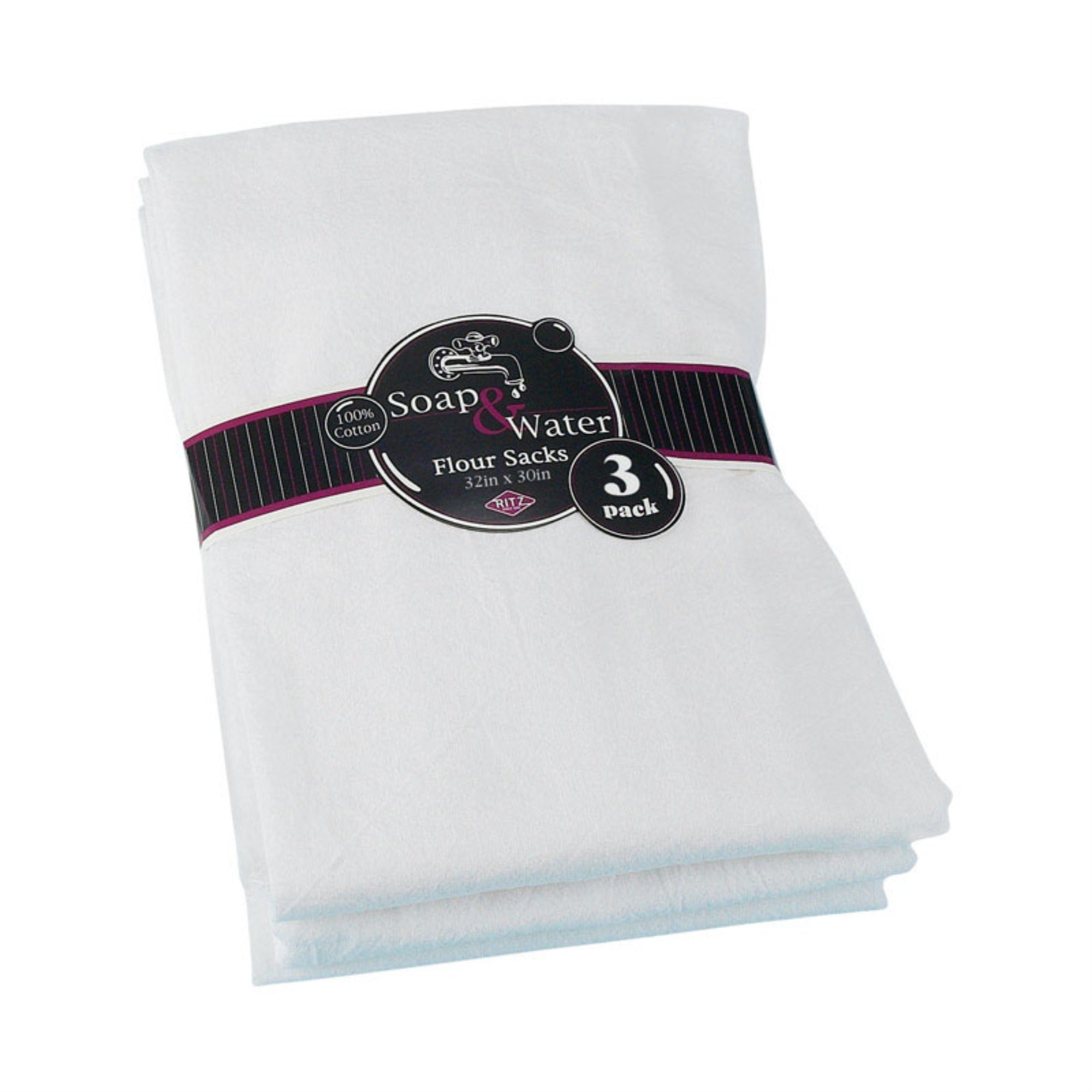 FLOUR SACK TWL WHT (Pack of 3)