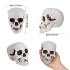 8 Pieces Halloween Skulls Realistic Looking Skulls Human Skeleton Head Skull For Halloween Bar Home Table Decoration (3.1 X 3.5
