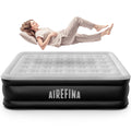 Airefina Air Mattress Queen With Built In Pump, Comfort 18' Queen Size Inflatable Blow Up Mattress Colchones Inflables Air Bed