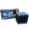Vivid Blue Ink Cartridges For Fountain Pens. Amazing Big Pack Of 20 Short International Standard Size Cartridges. Perfect For Ca