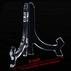 6 Pack 7 Inch Acrylic Easel Stand, Display Stand, Plate Stands For Display, Photo Holder Picture Frame Book Stand (Clear)