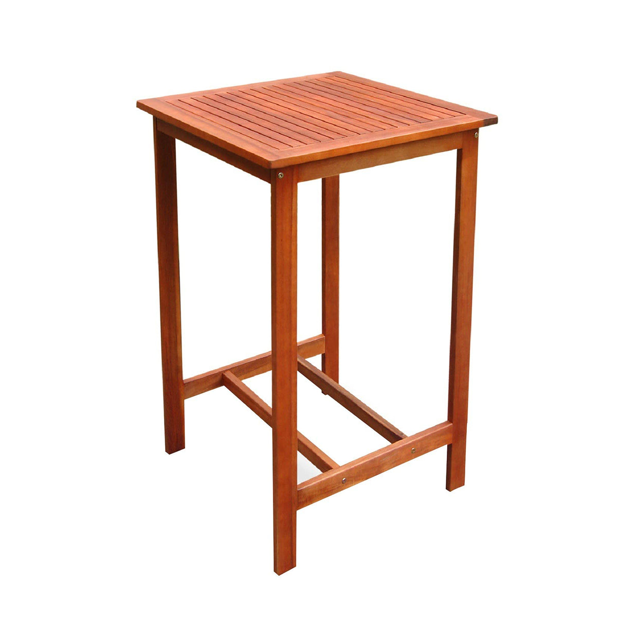 HomeRoots Eucalyptus Chestnut Brown Square Bar Table