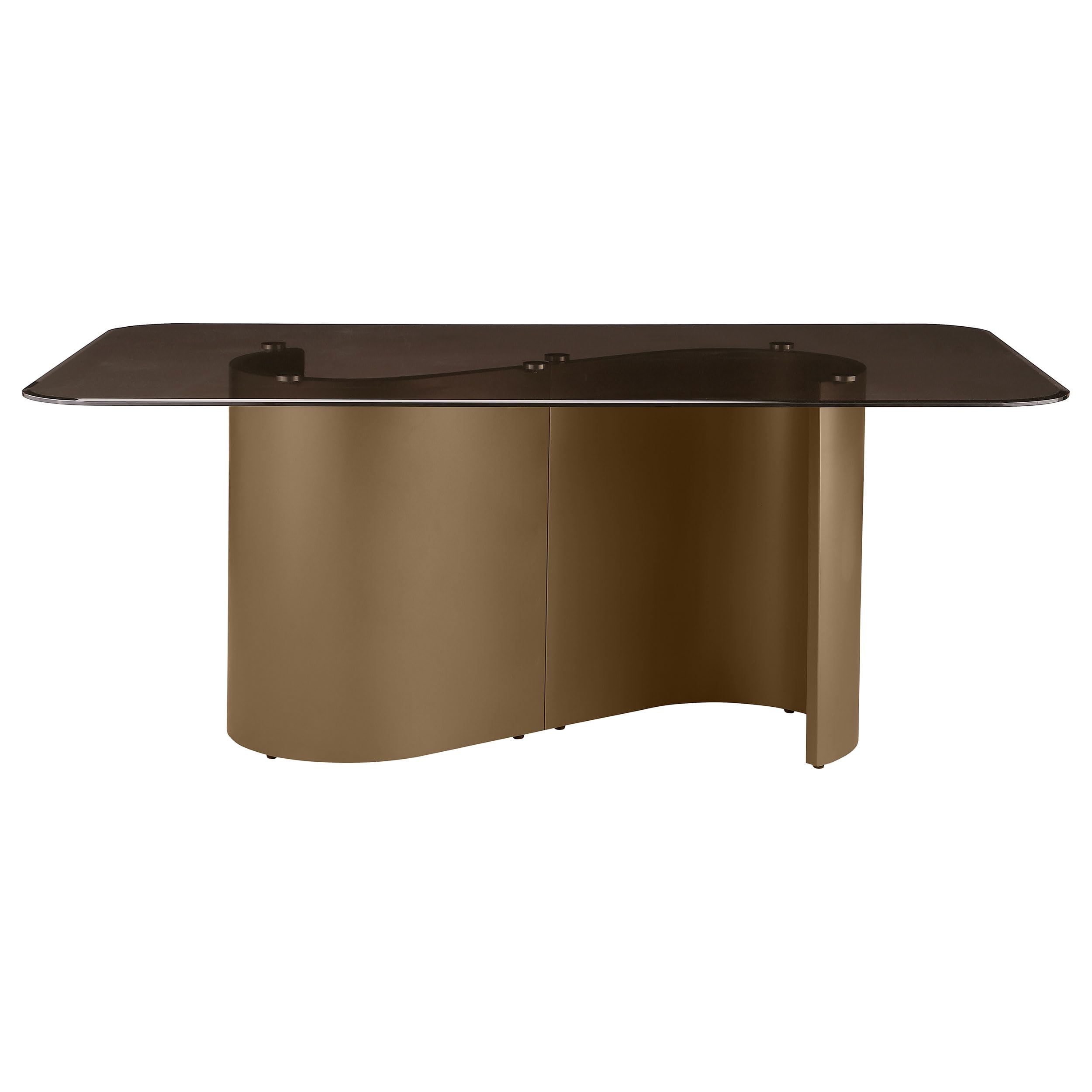Coaster Home Furnishings Edson 72-Inch Rectangular Glass Top Dining Table Bronze