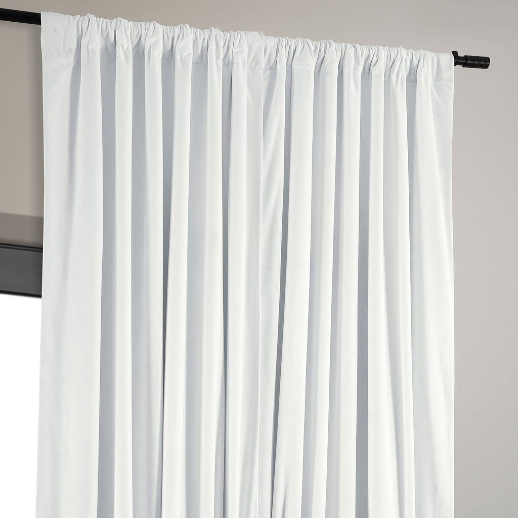 Hpd Half Price Drapes Signature Velvet Thermal Blackout Curtains For Living Room 108 Inch Long (1 Panel) Rod Pocket Insulated Blackout Curtains For Bedroom Window Curtains, 100W X 108L, Primary White