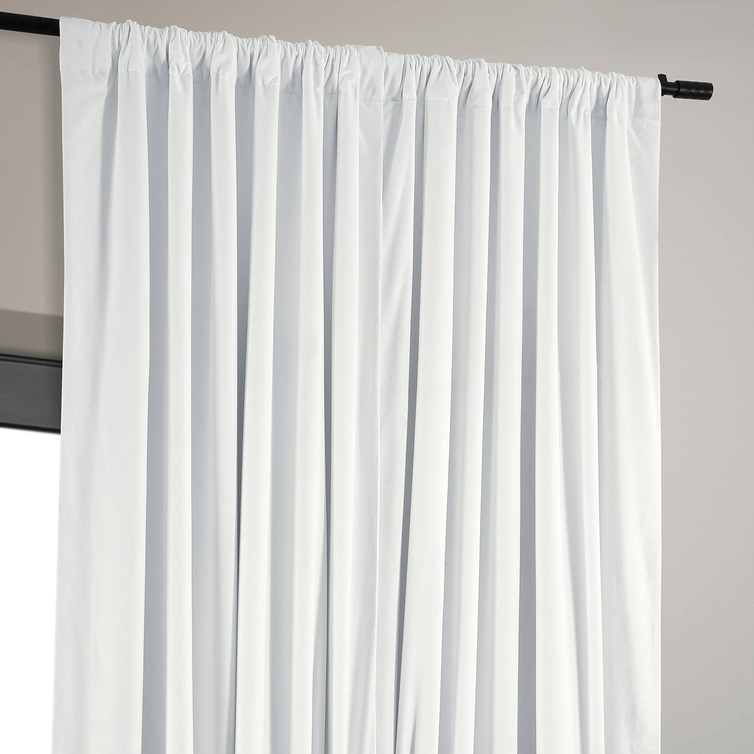Hpd Half Price Drapes Signature Velvet Thermal Blackout Curtains For Living Room 108 Inch Long (1 Panel) Rod Pocket Insulated Blackout Curtains For Bedroom Window Curtains, 100W X 108L, Primary White