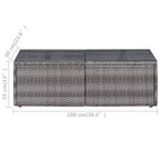 vidaXL Patio Sofa Set 6 Piece, Sectional Sofa for Outdoor Backyard, Couch with Cushions, Patio Furniture Set with Table, Poly Rattan Gray