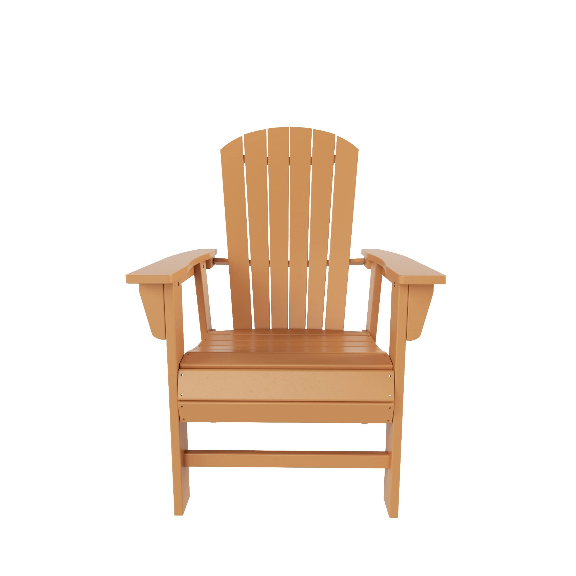Westintrends Dylan Dylan Outdoor Patio Shell-Back Adirondack Dining Chair Weather Resistant Teak