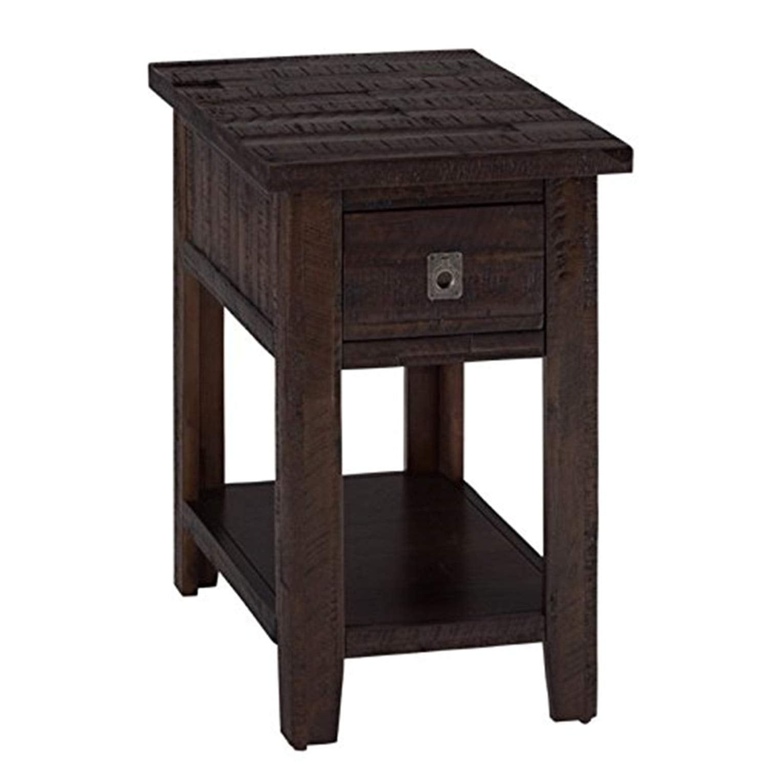 Jofran Kona Grove 1 Drawer End Table in Rustic Chocolate