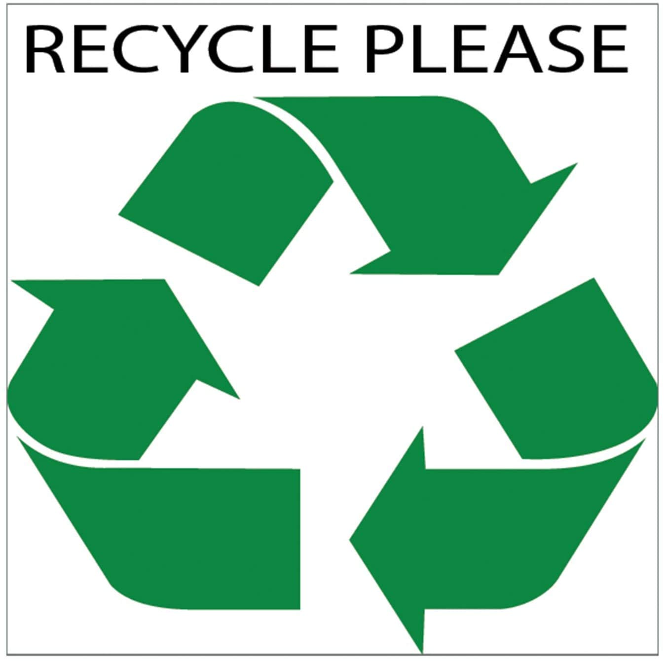 Rogue River Tactical Sticker Green Recycle Bin Decal Stickers Trash Can Indoor Outdoor Home Office