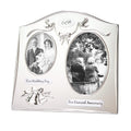 Haysom Interiors Traditional Two Tone Silver Plated 60th Diamond Anniversary Double Picture Frame