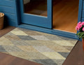 3 X 5 Brown Gold And Taupe Argyle Washable Indoor Outdoor Area Rug