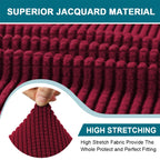Turquoize 3 Piece T Cushion Sofa Slipcovers Sofa Cover For T Cushion Sofa Couches Stretch Couch Cover Furniture Covers With 2 Individual T Cushion Covers, Machine Washable (2 Cushion Sofa, Burgundy)