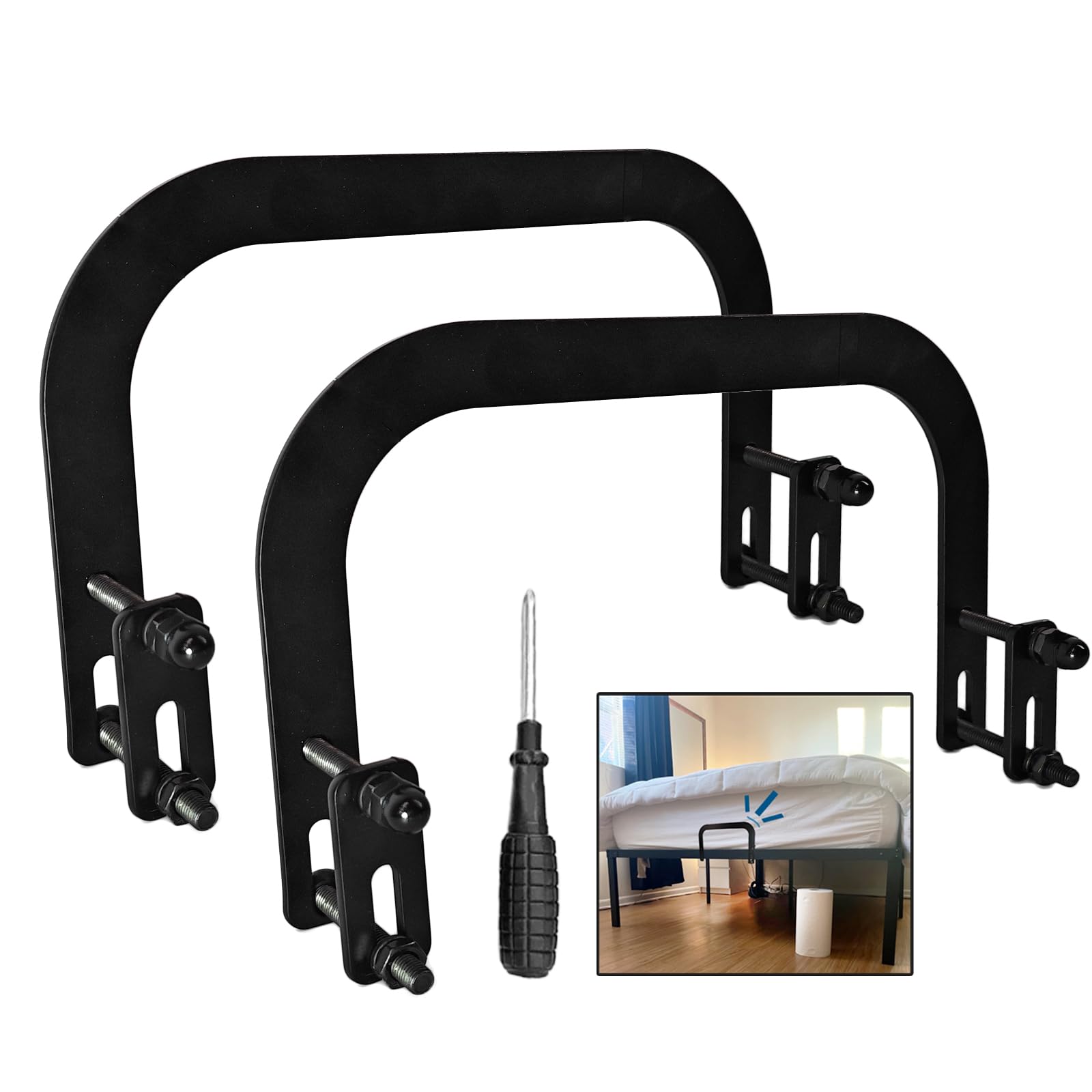 Anti Non Slip Mattress Retainer Bar Holder In Place Mattress Slide Stoppers Metal Bed Gripper To Prevent Sliding Footboard(Small