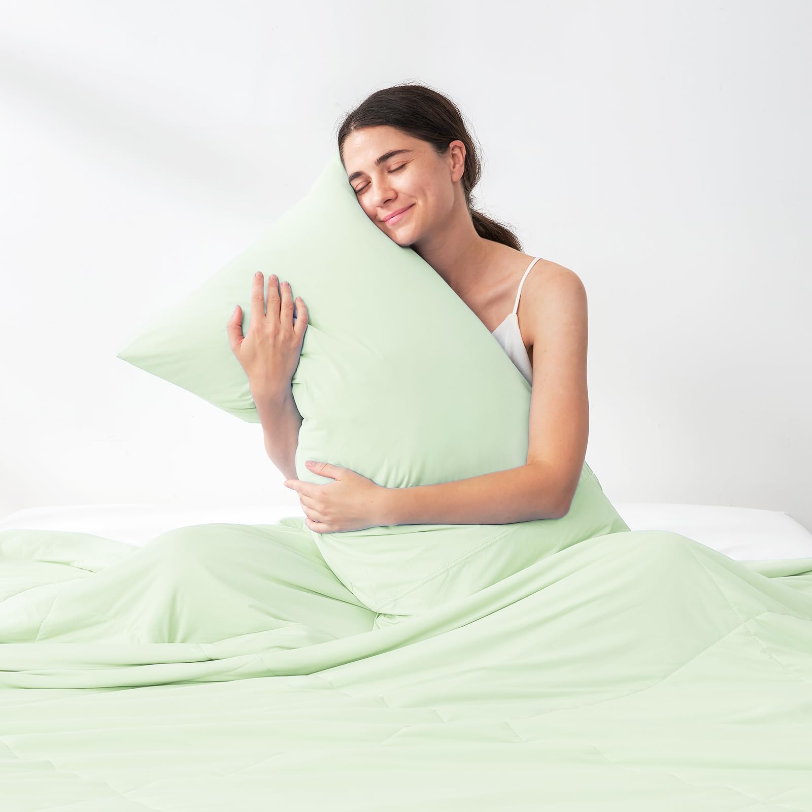 Cozy Bliss Cooling Pillow Cases for Hot Sleepers, Q-Max>0.4, Standard Size Set of 2, Soft & Silky Pillow Covers with Envelope Cl