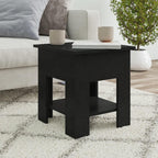 vidaXL Coffee Table Black 15.7"x15.7"x16.5" Engineered Wood