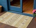 3 X 5 Gold Taupe And Beige Southwestern Washable Indoor Outdoor Area Rug