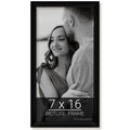 wallsthatspeak 7x16 Black Picture Frame for Puzzles Posters Photos or Artwork