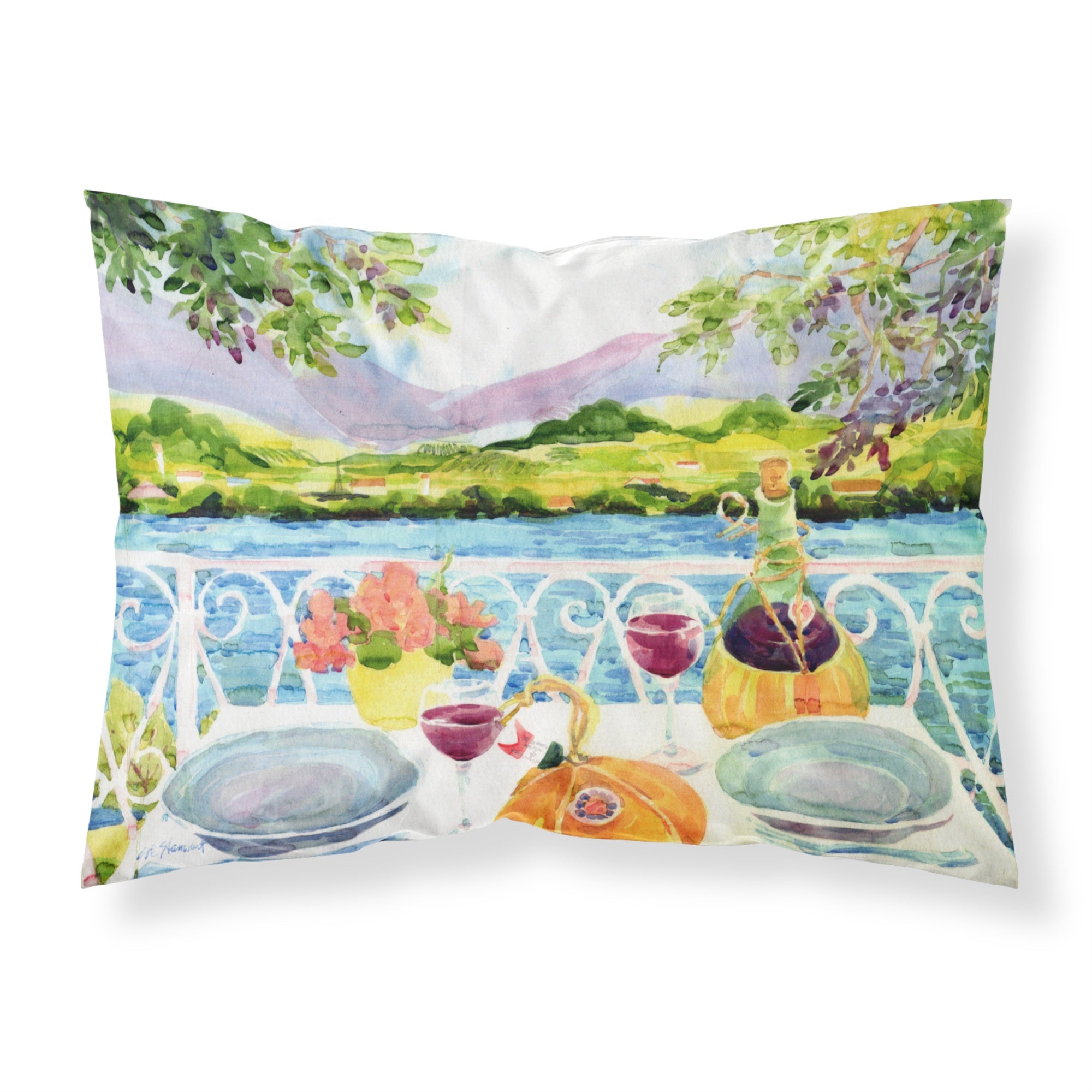 'Caroline'S Treasures Afternoon Of Grape Delights Wine Fabric Standard Pillowcase 6139Pillowcase, Multicolor'