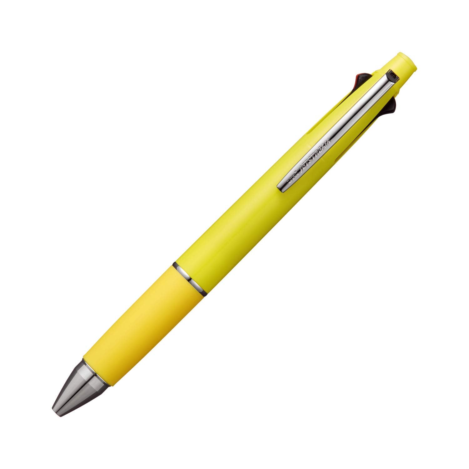 Uni Jetstream Multi Pen 4 And 1, 0.5Mm Ballpoint Pen (Black, Red, Blue, Green) And 0.5Mm Mechanical Pencil, Lemon Yellow (Msxe51