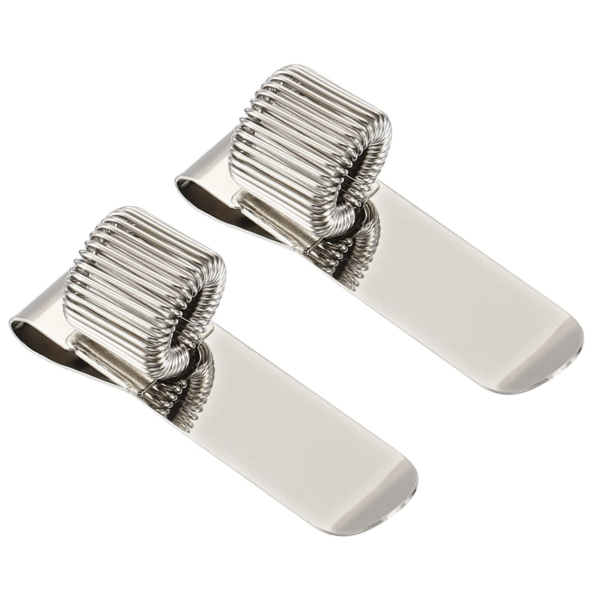 Patikil Pen Holder Clips, 2Pcs Metal Vertical Portable Single Spring Loop Pencil Organizer For Office Business Pocket Notebook C