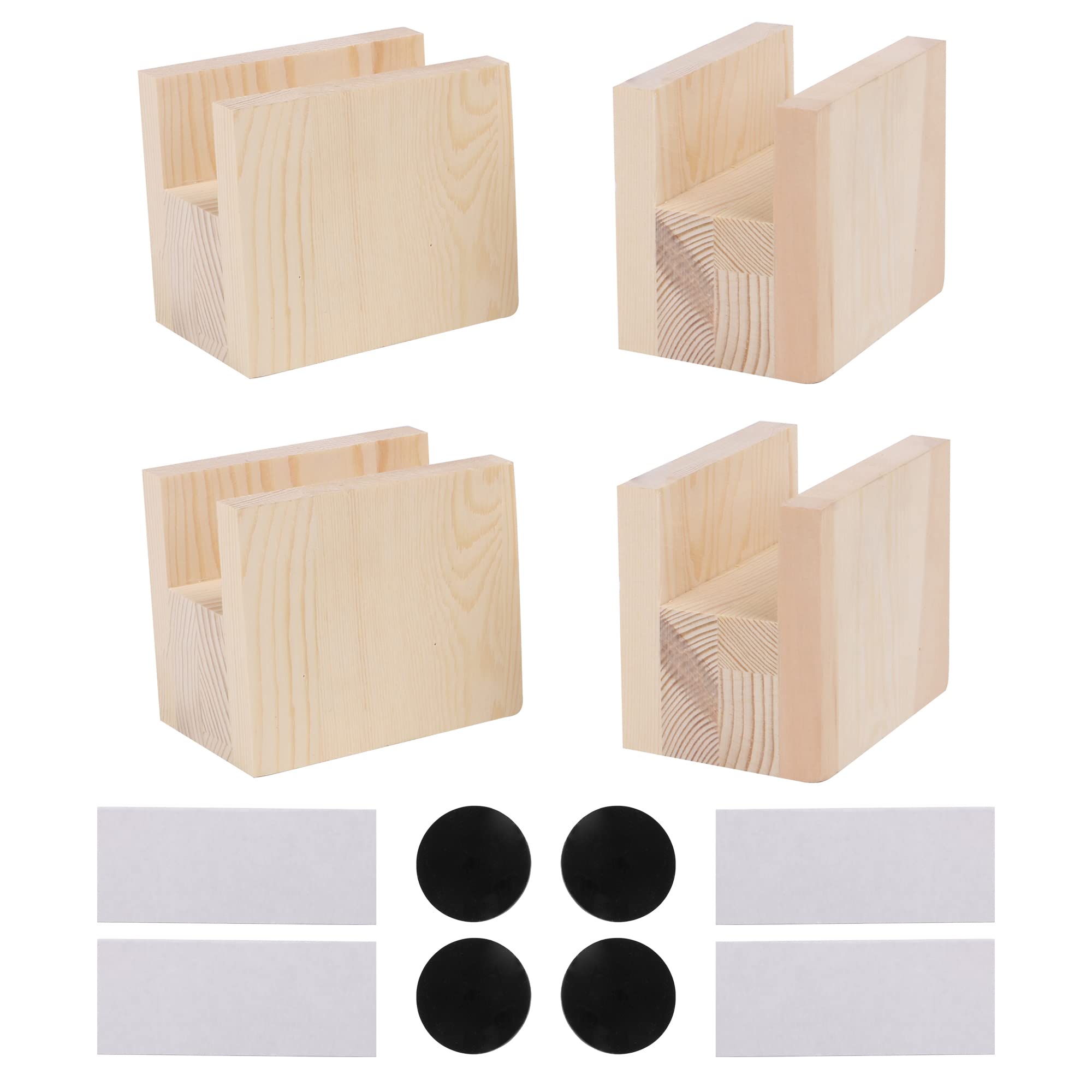 4Pcs Non-Square Heavy Duty Solid Wood Furniture Legs Furniture Risers Add 1.89 Inch Height To Sofa Desks Tables Chairs Creat Und
