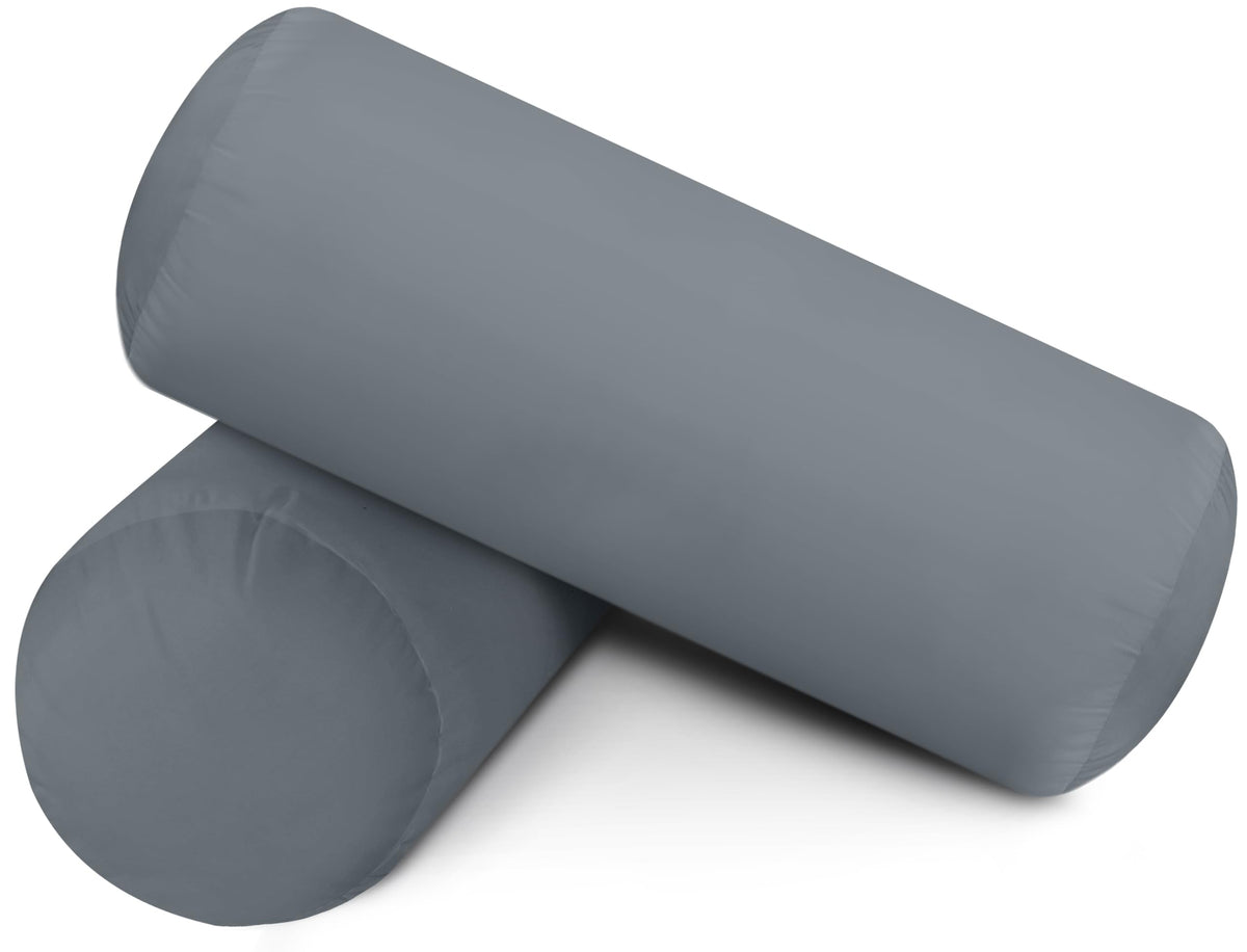 Utopia Bedding Bolster Pillows Insert (Pack Of 2, Grey) - 6 X 16 Inches Bed And Couch Pillows - Indoor Decorative Pillows