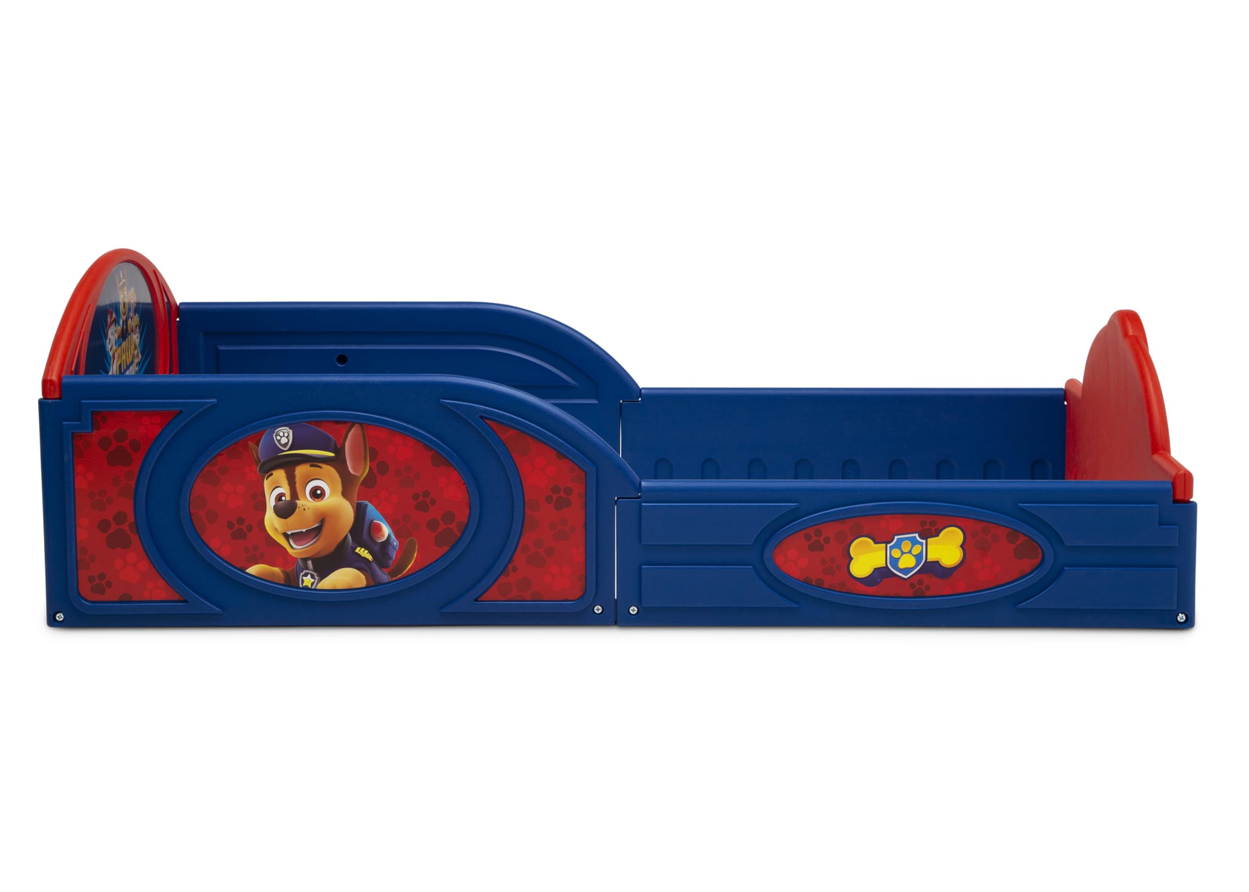 Delta Children Nick Jr. Paw Patrol Plastic Sleep And Play Toddler Bed With Attached Guardrails