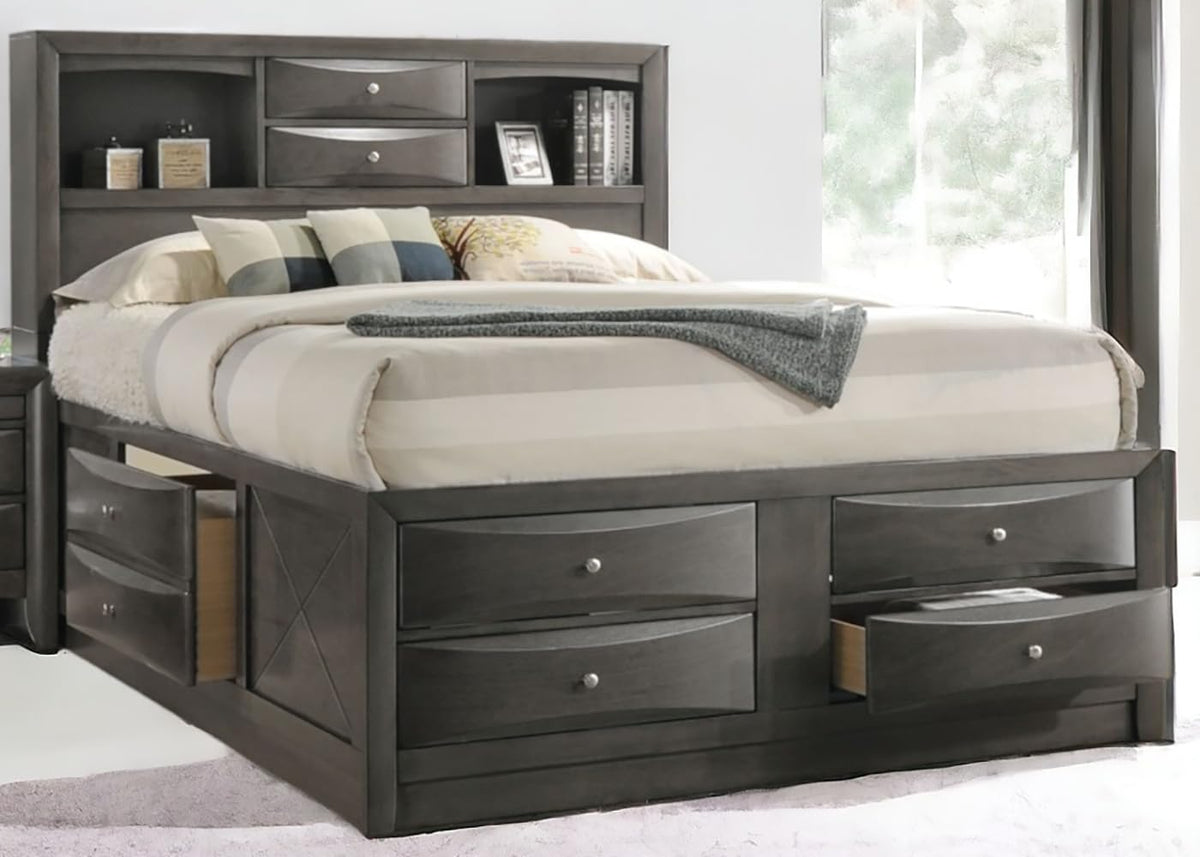 Acme Ireland Full Captain'S Bed In Gray Oak