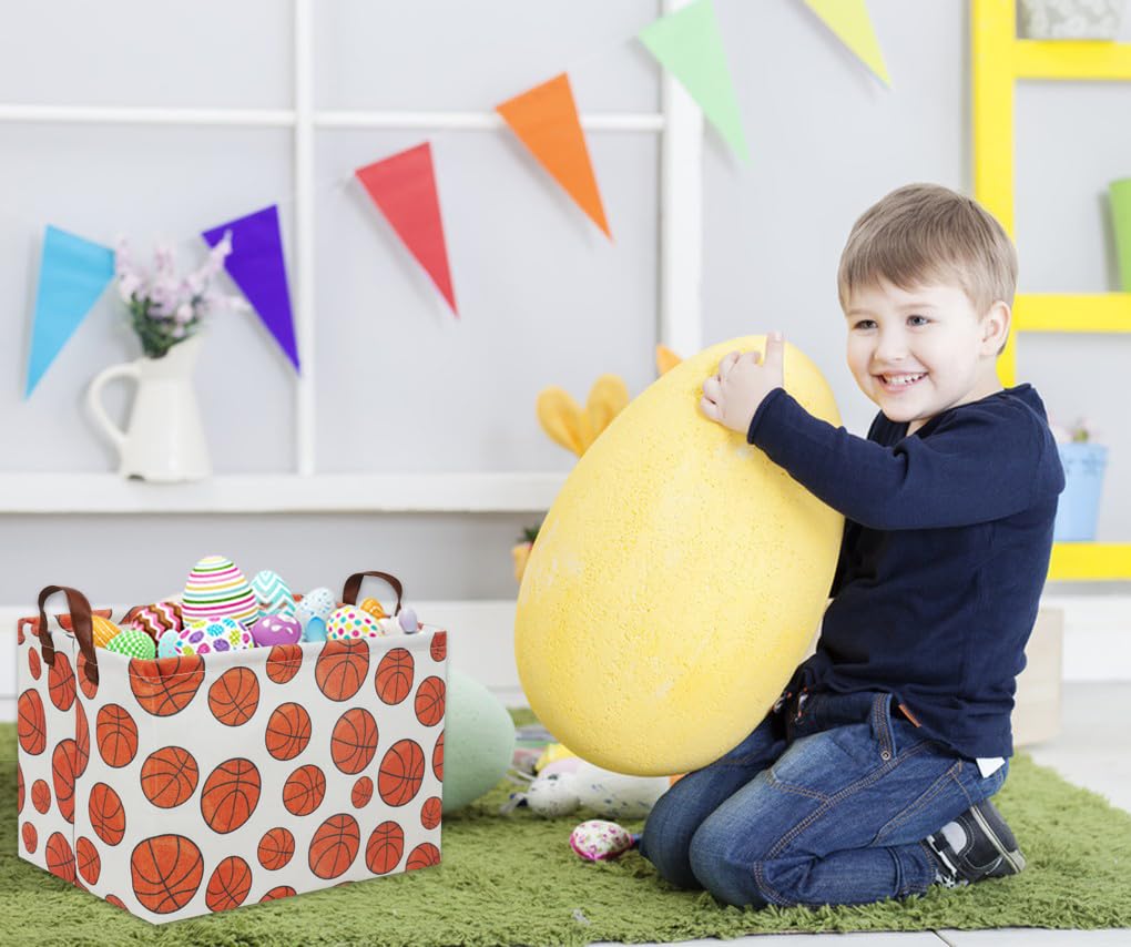 Hiyagon Rectangular Basketball Basket Kids Gift Basket Baby Boy Basket Kids Toy Storage Bin Basket Organizer Box Basketball Room