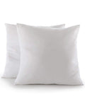 Cheer Collection Set Of 2 Decorative White 16' X 16' Square Accent Throw Pillows And Insert For Couch Sofa Bed, Includes Zippe