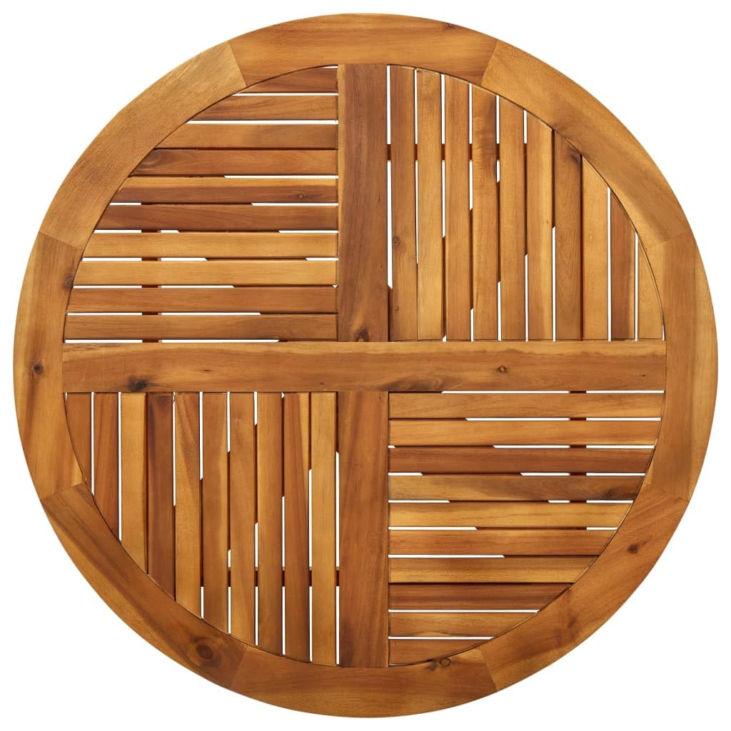 Patio Table Ø33.5&quot; Solid Acacia Wood