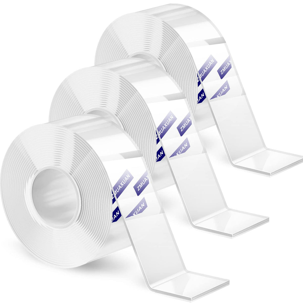 Zmuaxuan Clear Double Sided Adhesive Mounting Tape Heavy Duty Removable,Strong Picture Hanging Strips Wall Hangers,Sticky Tack G
