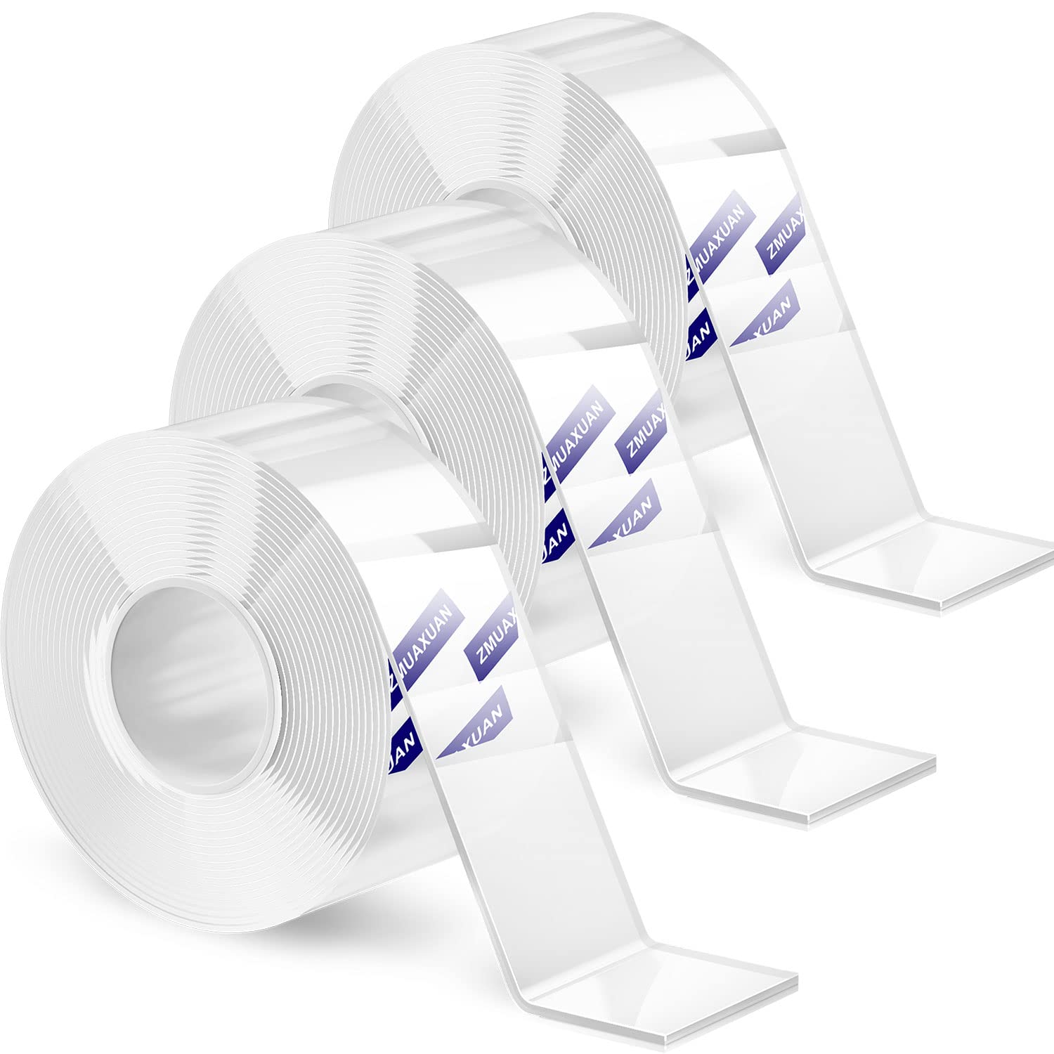 Zmuaxuan Clear Double Sided Adhesive Mounting Tape Heavy Duty Removable,Strong Picture Hanging Strips Wall Hangers,Sticky Tack G