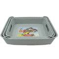 Thirdae Set Of 3 Multipurpose Storage Trays | Organizer Basket For Kitchen, Bathroom, Office, Pantry, Cabinet, Countertop Use