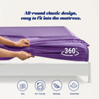 Mr&Hm Satin Fitted Sheet Twin Size, Silky Bottom Sheet With Elastic Corner Straps, Deep Pocket Up To 15 Inch, No More Slipping O