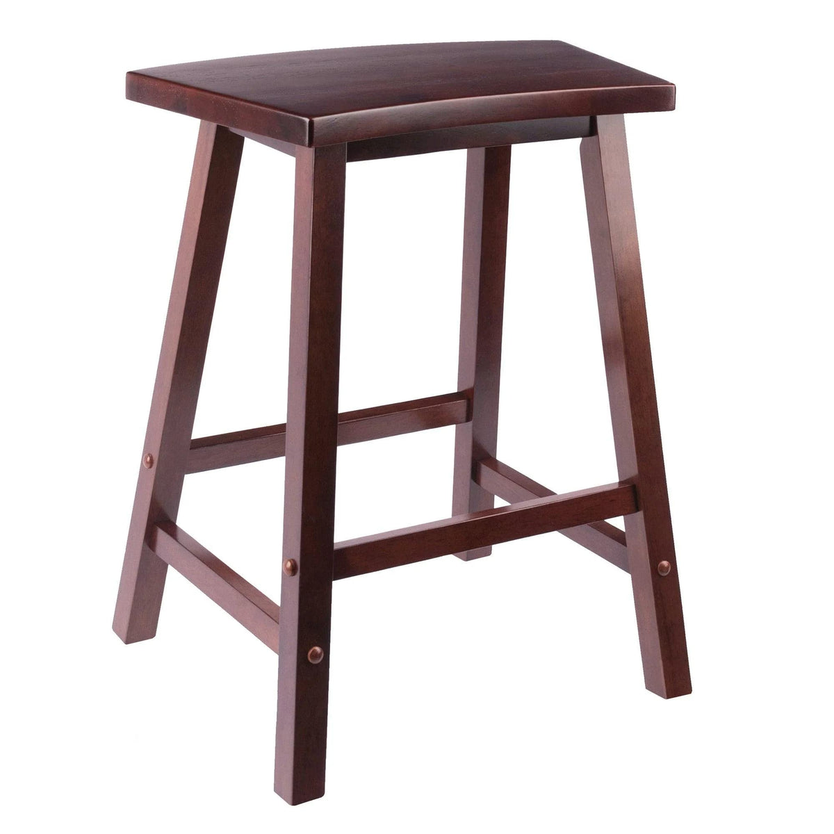 Winsome Katashi Fan Shape Counter Stool, Walnut, 24&quot;