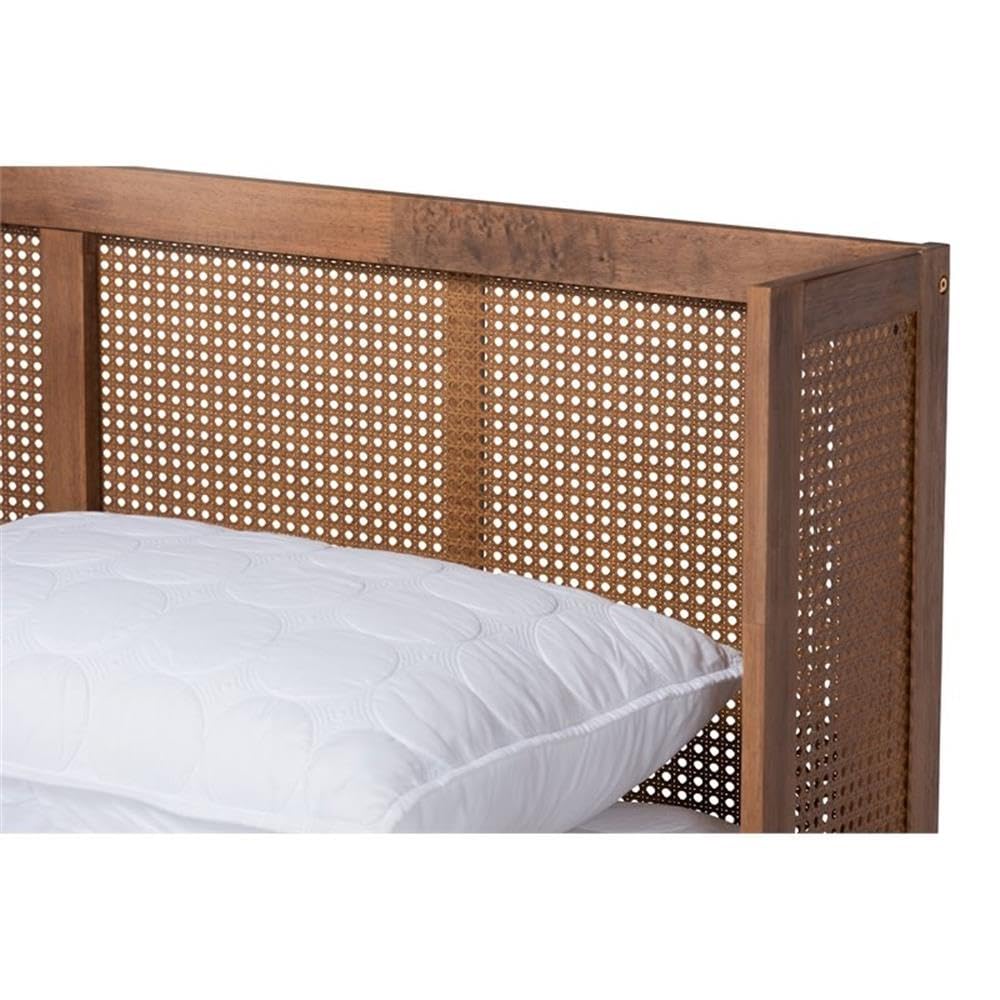 Baxton Studio Rina Platform Bed, Queen, Ash Walnut (159-9814-9815HT)