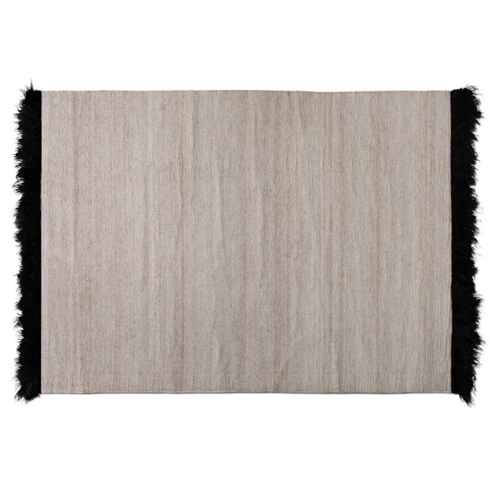 Baxton Studio Dalston Modern And Contemporary Beige And Black Handwoven Wool Blend Area Rug