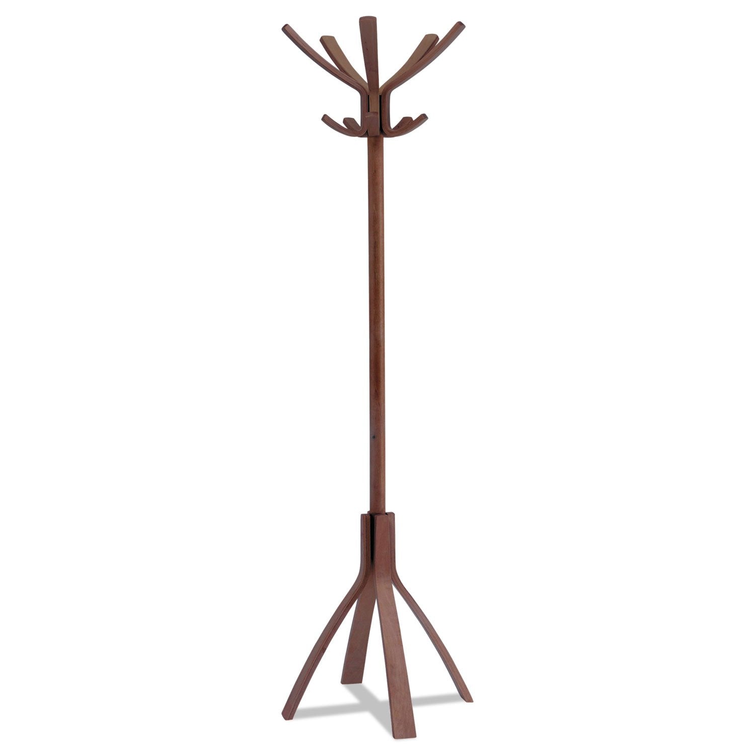 Alba - Floor Coat Rack Stand - 5 Double Pegs - Clothes - Umbrella and Accessory Holder - Stable Weighted Base - Easy Assembly - 