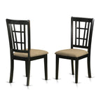 East West Furniture KENI7-BCH-C 7 Piece Modern Dining Table Set Consist of an Oval Wooden Table with Butterfly Leaf and 6 Linen Fabric Upholstered Dining Chairs, 42x60 Inch, Black & Cherry