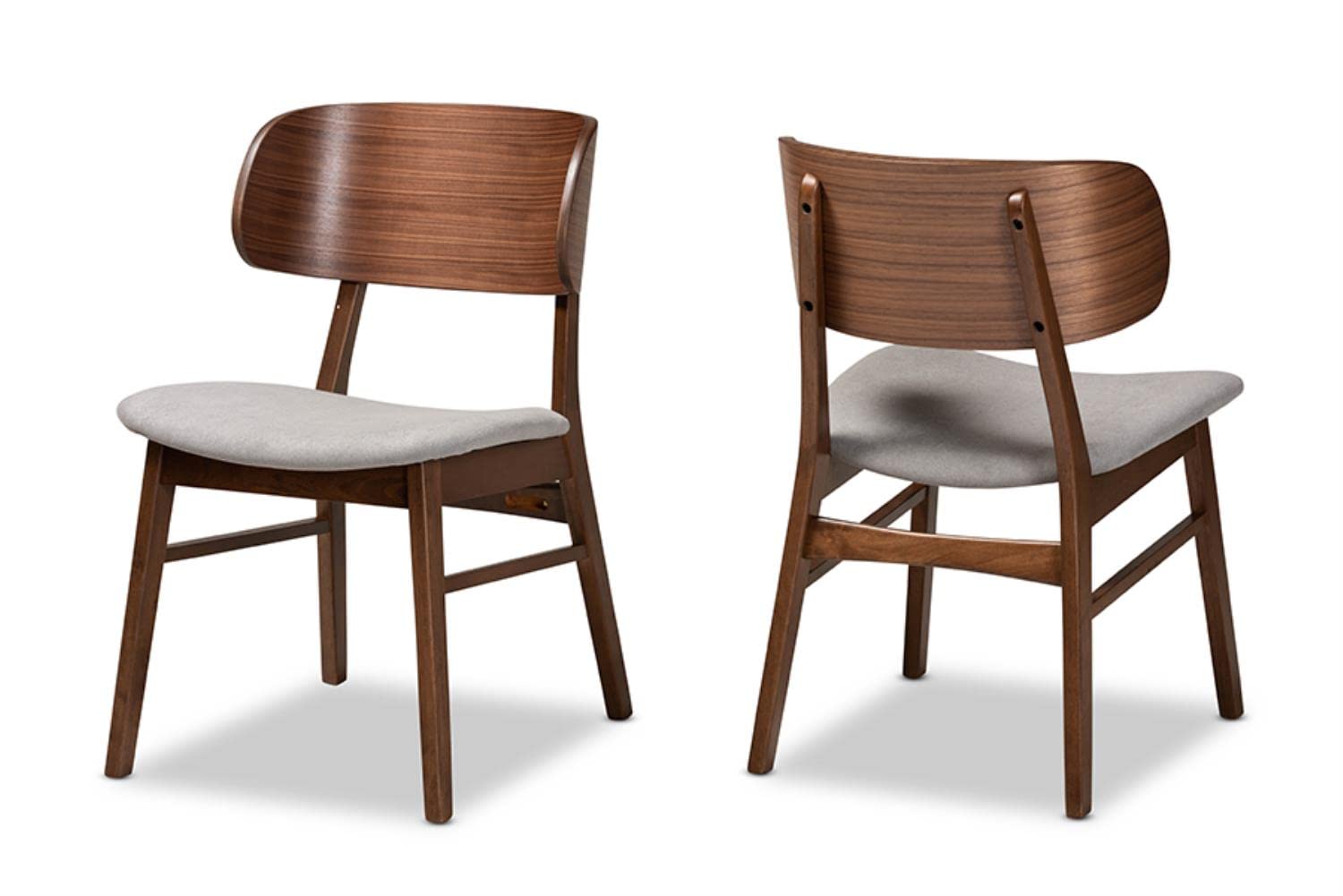 Baxton Studio Alston Grey and Brown Finished Wood Dining Chair (Set of 2)