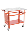 VEVOR Welding Table, 40 x 24 Welding Workbench Table with 800LBS Static Weight Capacity, Movable Steel Work Bench with 4 Wheels 