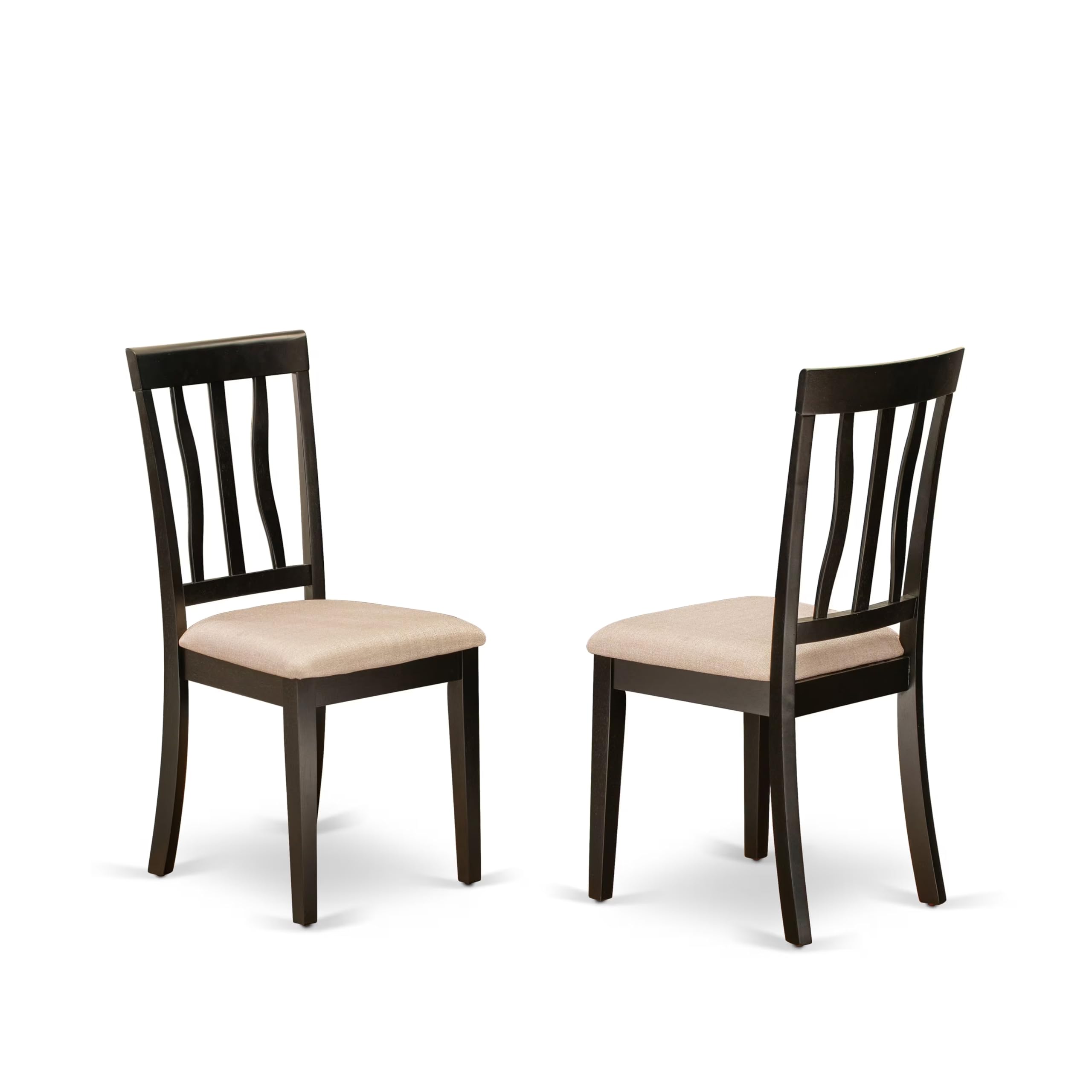 East West Furniture CAAN6-CAP-C Capri 6 Piece Set Contains a Rectangle Dining Room Table and 4 Linen Fabric Upholstered Chairs with a Bench, 36x60 Inch