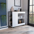Kitchen Cart Kamizaze, Two Storage Shelves, Four Casters, Three Side Shelves - White/Dark Brown