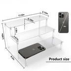 Acrylic Display Risers,Clear Display Risers Stand Small Mini Shelf 3 Tiered Cupcake Stand For Food Desserts Stand Shelves For Pa